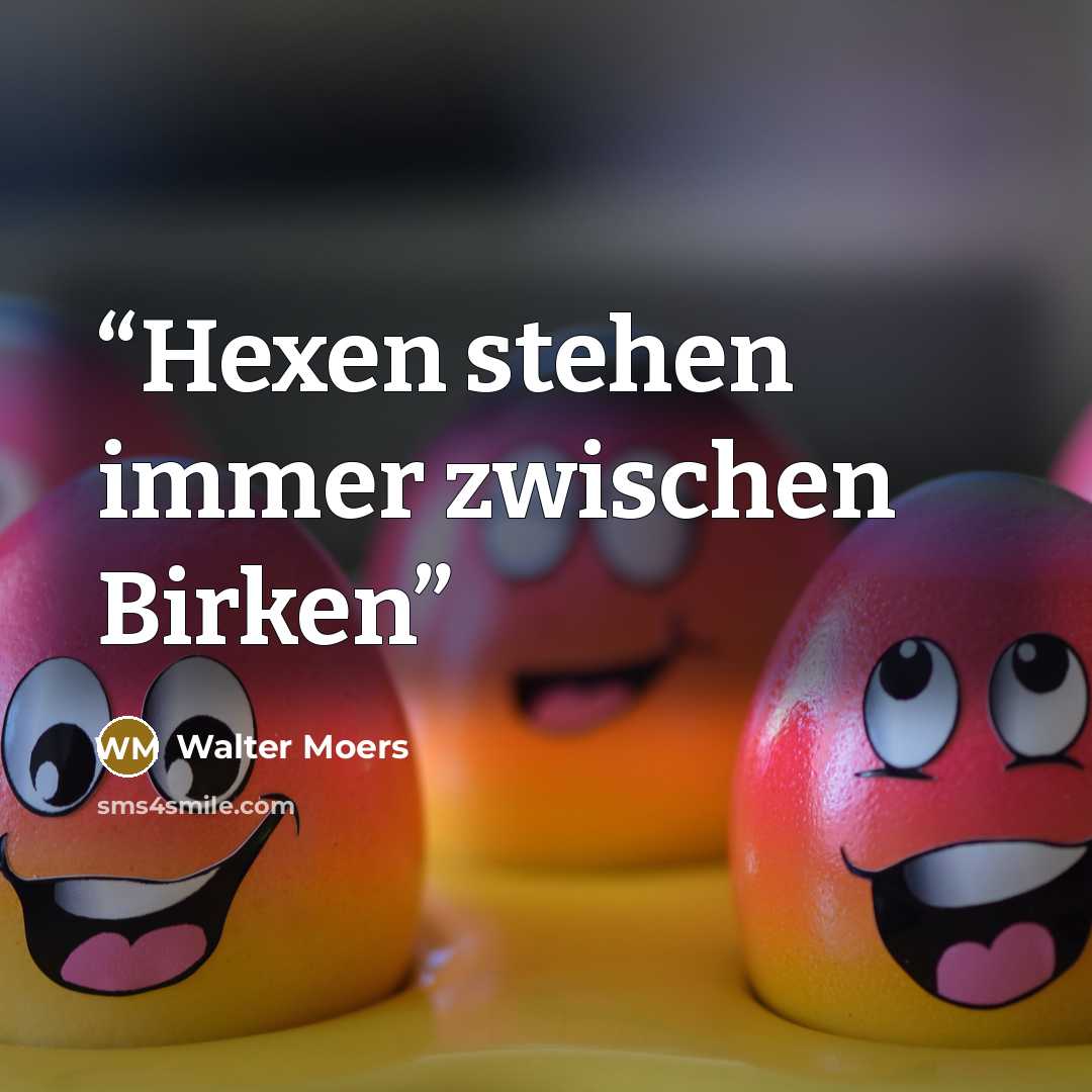 “Hexen stehen immer zwischen Birken” quote by Walter Moers