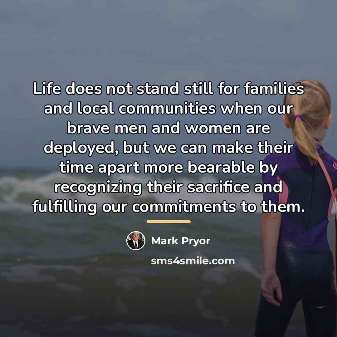 “Life does not stand still for families and local communities…” quote by Mark Pryor