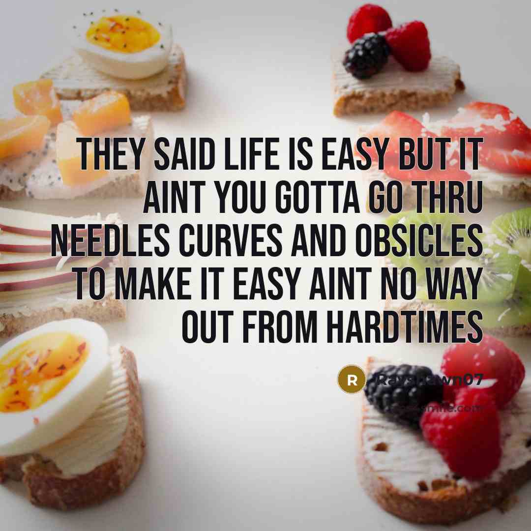 “They said life is easy but it aint you gotta…” quote by Rayshawn07