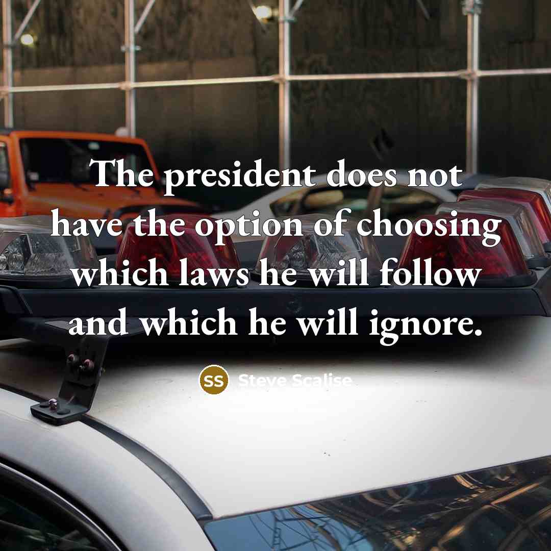 “The president does not have the option of choosing which…” quote by Steve Scalise