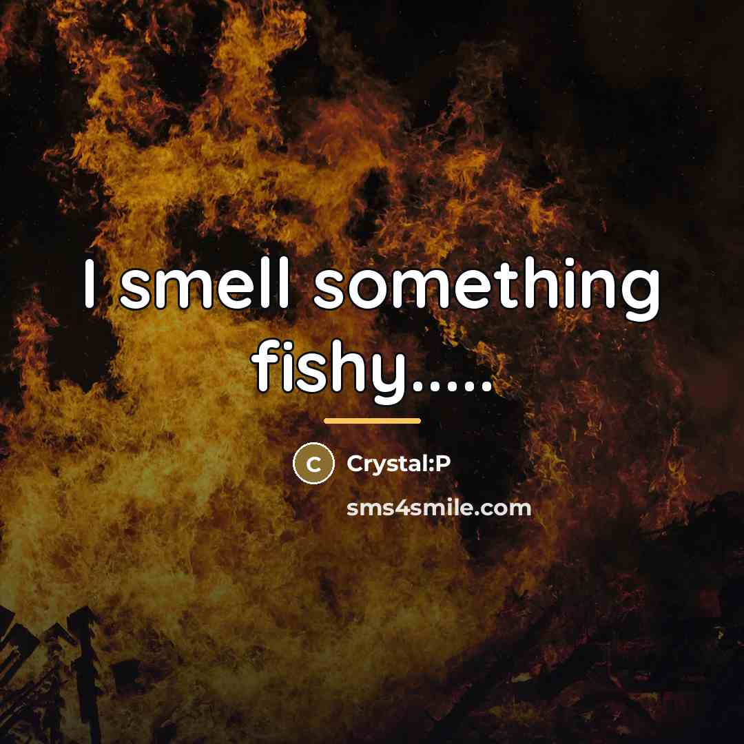 “I smell something fishy.....…” quote by Crystal:P
