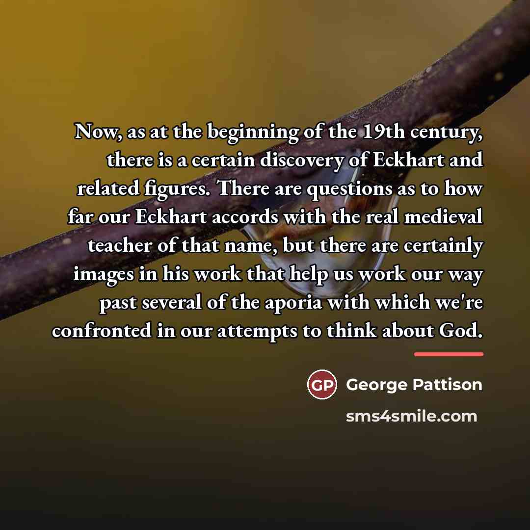 “Now, as at the beginning of the 19th century, there…” quote by George Pattison