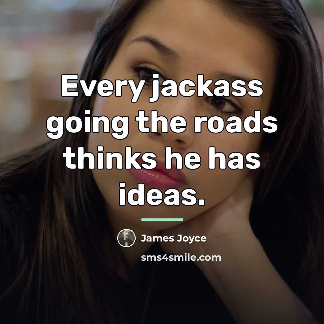 “Every jackass going the roads thinks he has ideas.…” quote by James Joyce