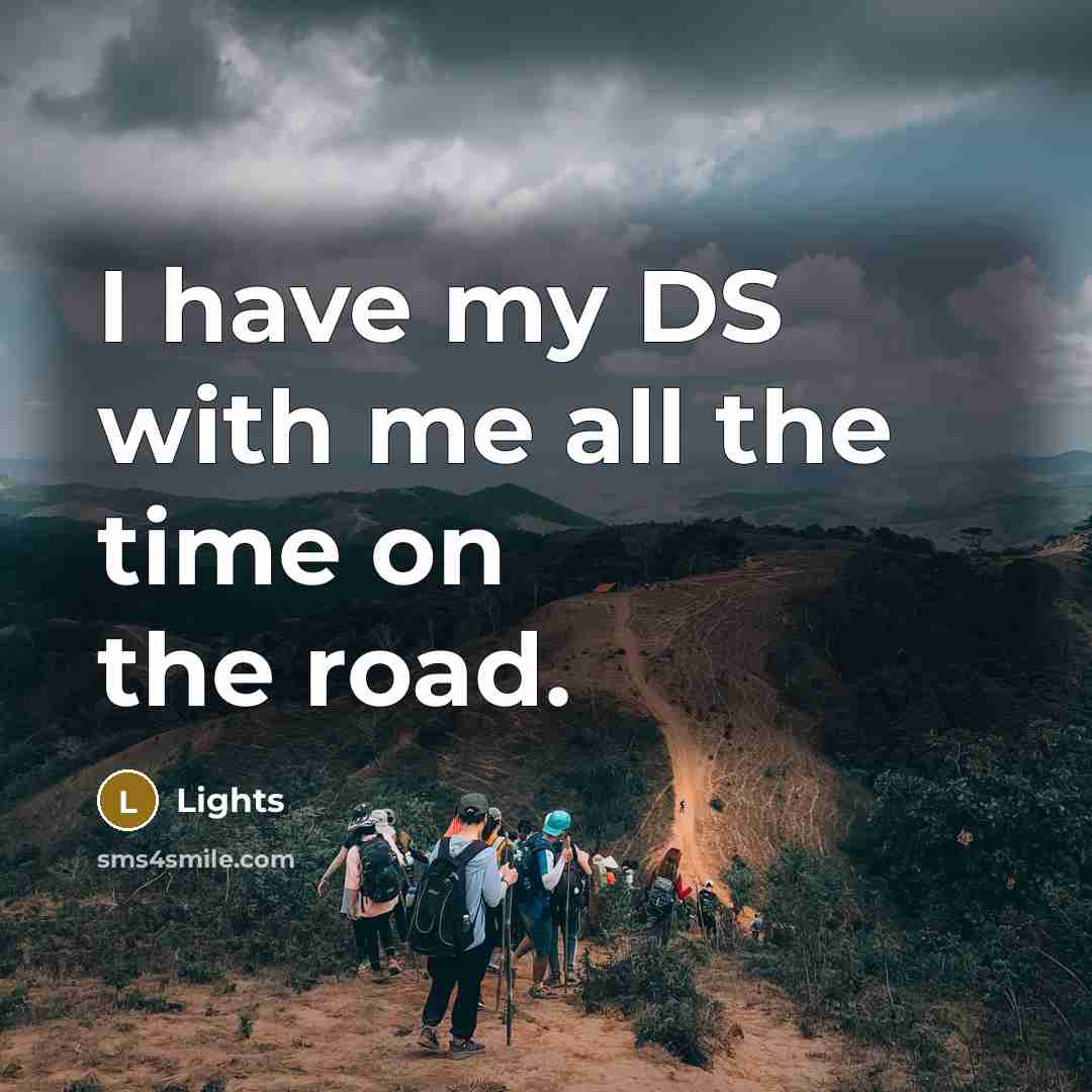 “I have my DS with me all the time on…” quote by Lights