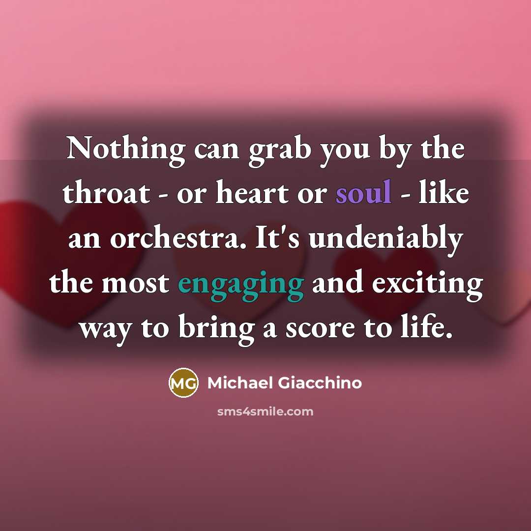 “Nothing can grab you by the throat - or heart…” quote by Michael Giacchino