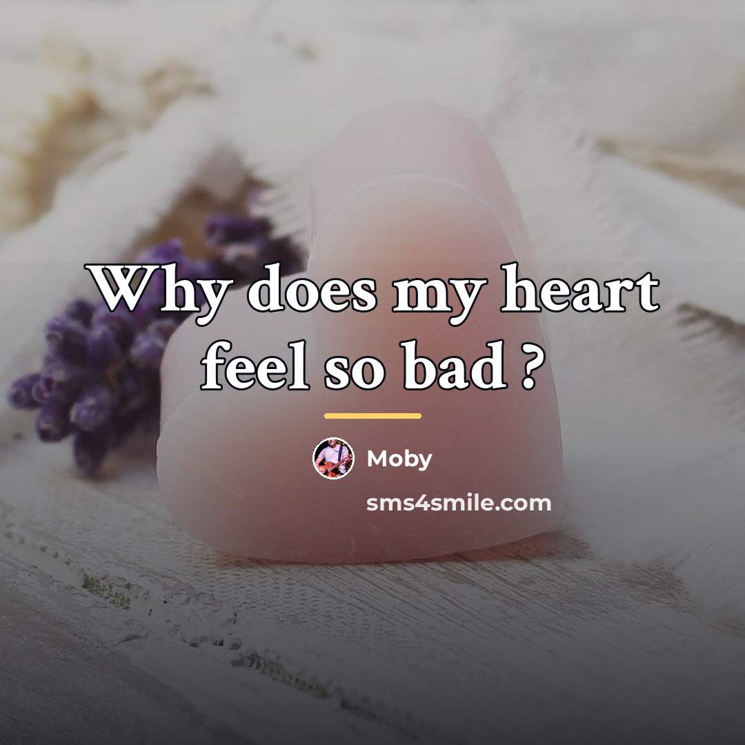 “Why does my heart feel so bad ?…” quote by Moby
