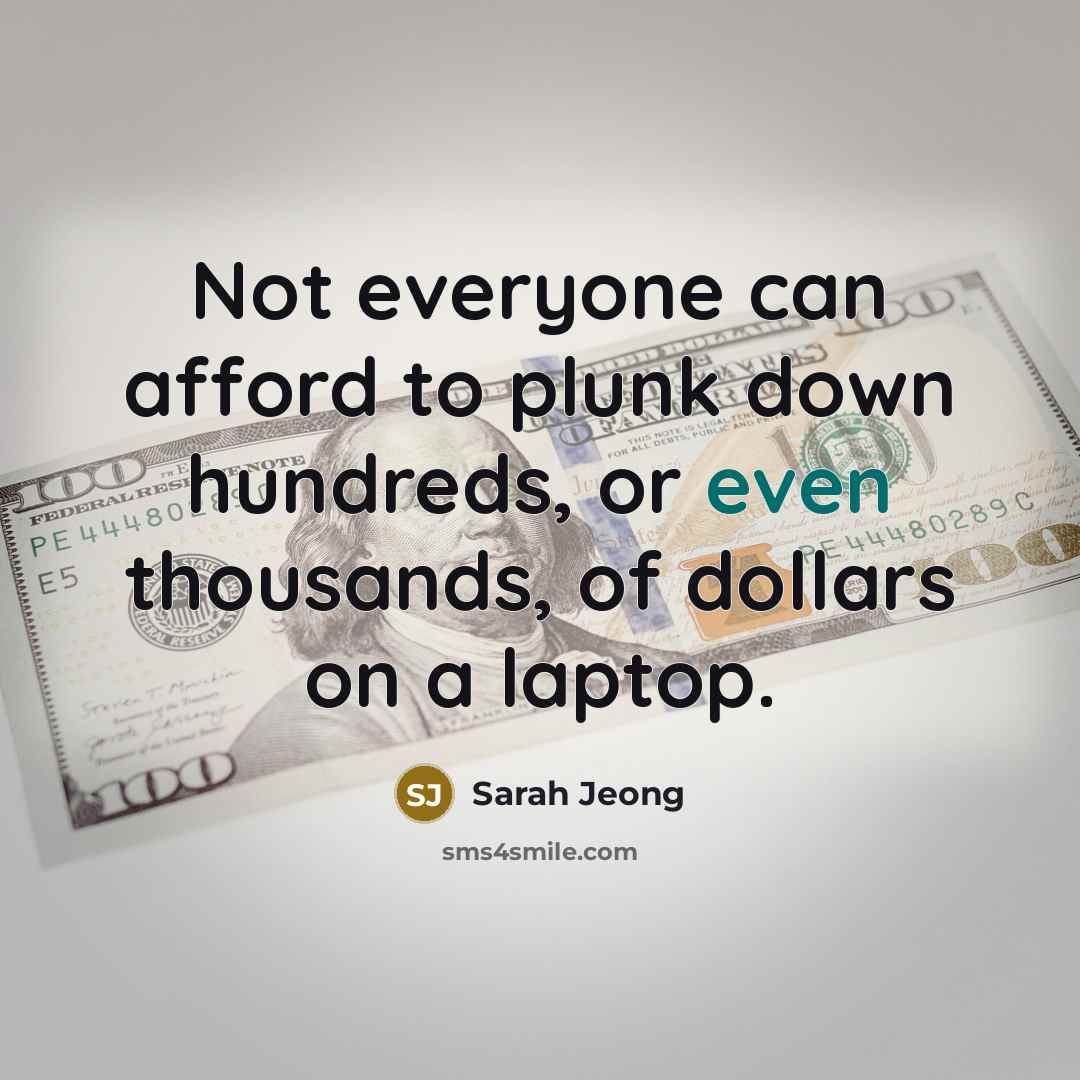“Not everyone can afford to plunk down hundreds, or even…” quote by Sarah Jeong