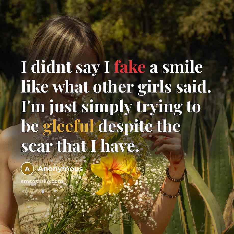 “I didnt say I fake a smile like what other…” quote by Anonymous