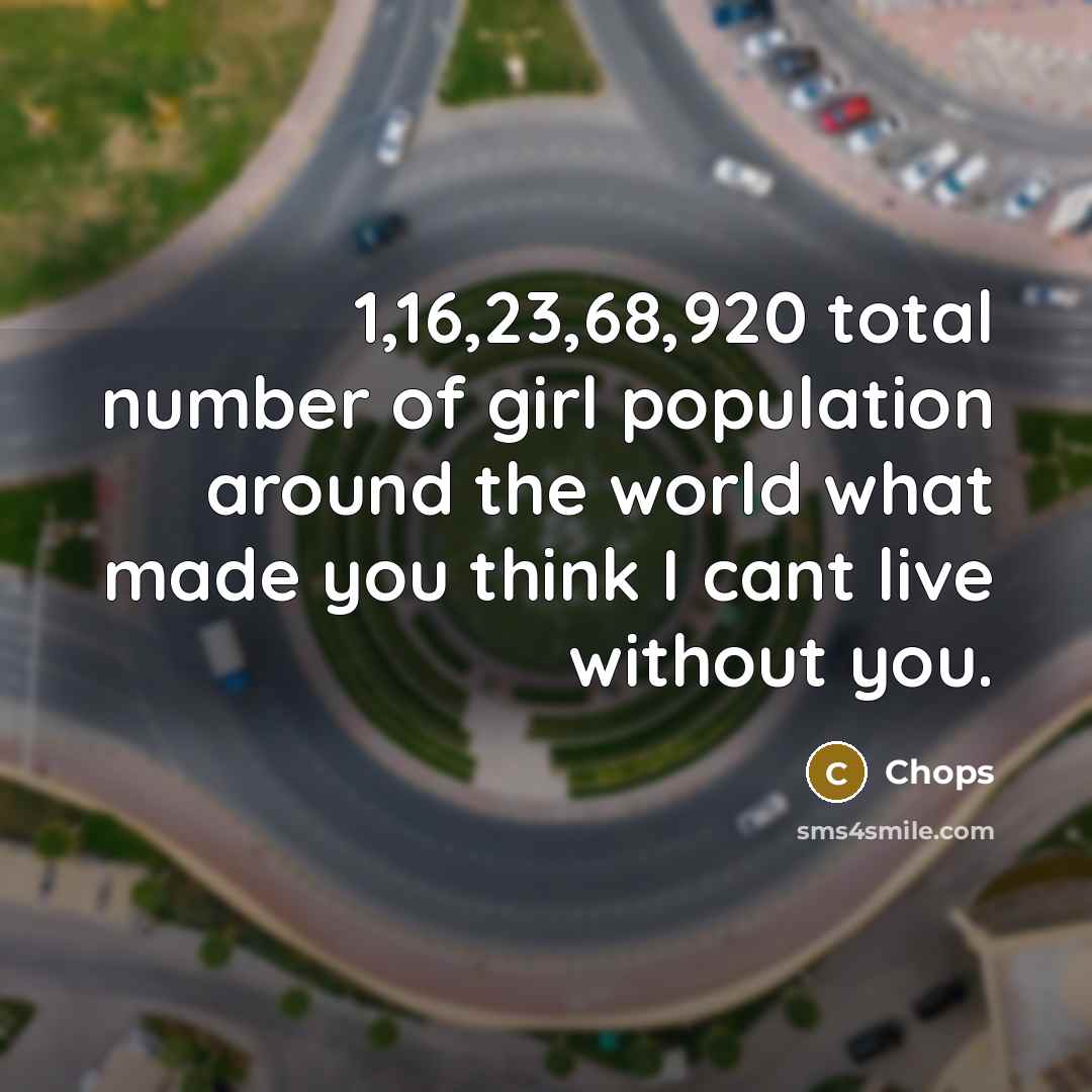 “1,16,23,68,920 total number of girl population around the world what…” quote by Chops