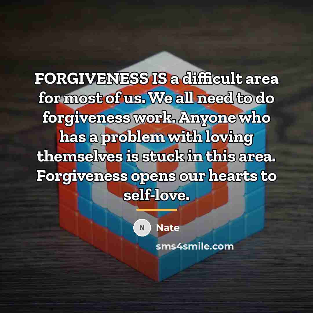“FORGIVENESS IS a difficult area for most of us. We…” quote by Nate