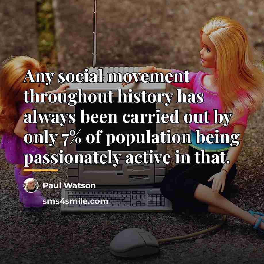 “Any social movement throughout history has always been carried out…” quote by Paul Watson