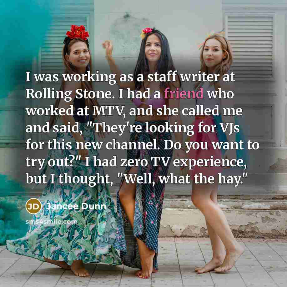 “I was working as a staff writer at Rolling Stone.…” quote by Jancee Dunn
