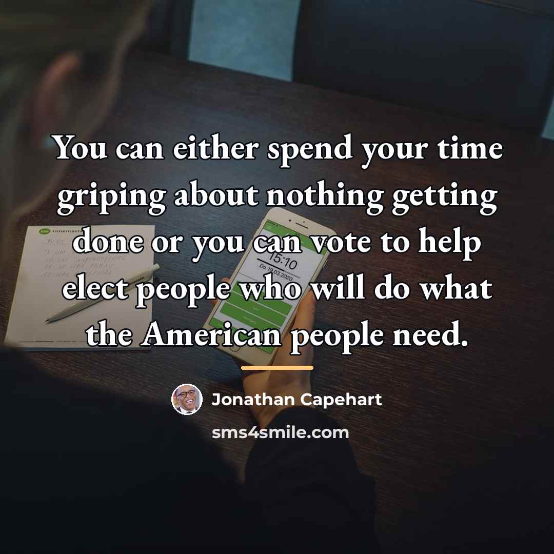 “You can either spend your time griping about nothing getting…” quote by Jonathan Capehart