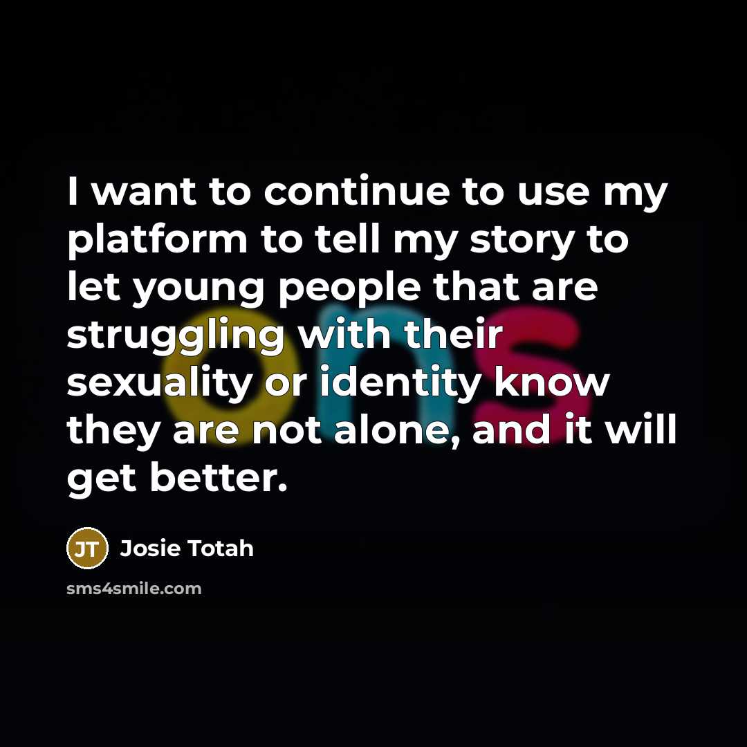 “I want to continue to use my platform to tell…” quote by Josie Totah