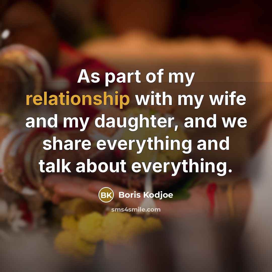 “As part of my relationship with my wife and my…” quote by Boris Kodjoe