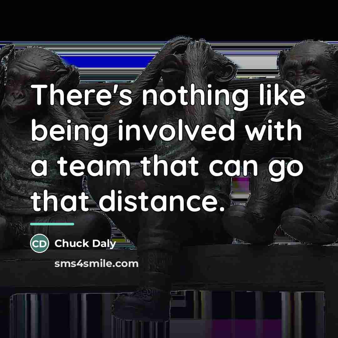 “There's nothing like being involved with a team that can…” quote by Chuck Daly