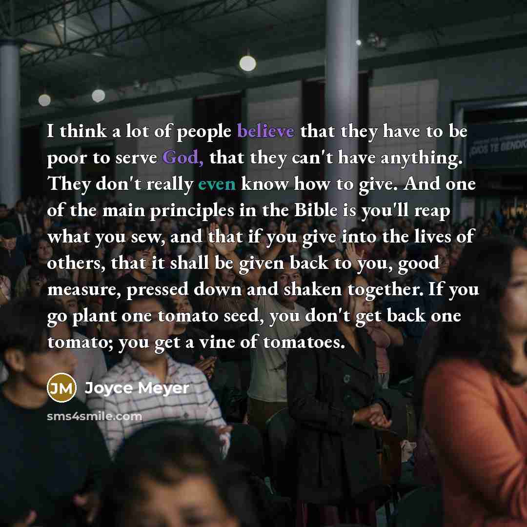 “I think a lot of people believe that they have…” quote by Joyce Meyer