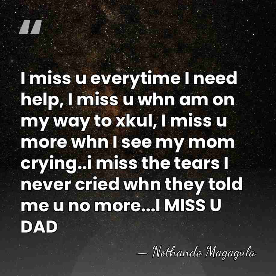 I miss u everytime I need help, I miss u whn am&hellip; - Nothando Magagula