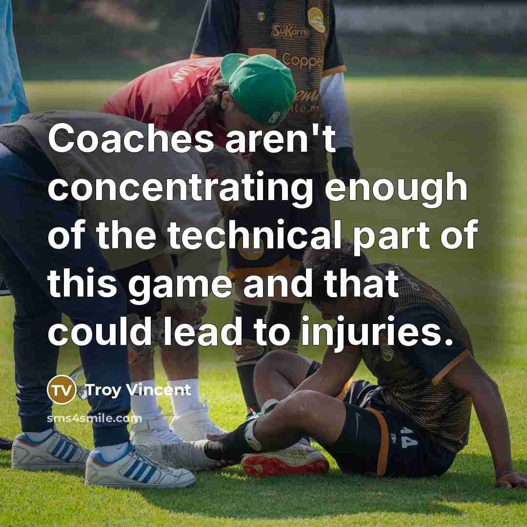 “Coaches aren't concentrating enough of the technical part of this…” quote by Troy Vincent