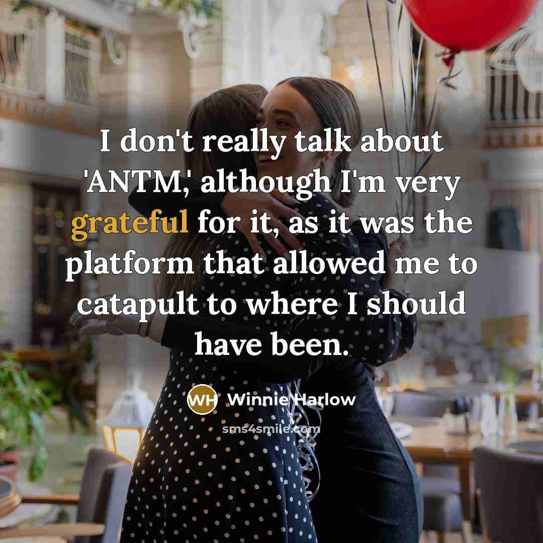“I don't really talk about 'ANTM,' although I'm very grateful…” quote by Winnie Harlow