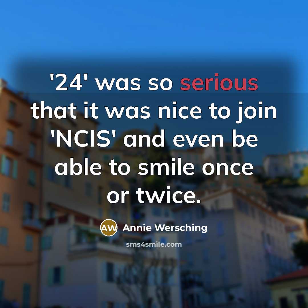 “'24' was so serious that it was nice to join…” quote by Annie Wersching