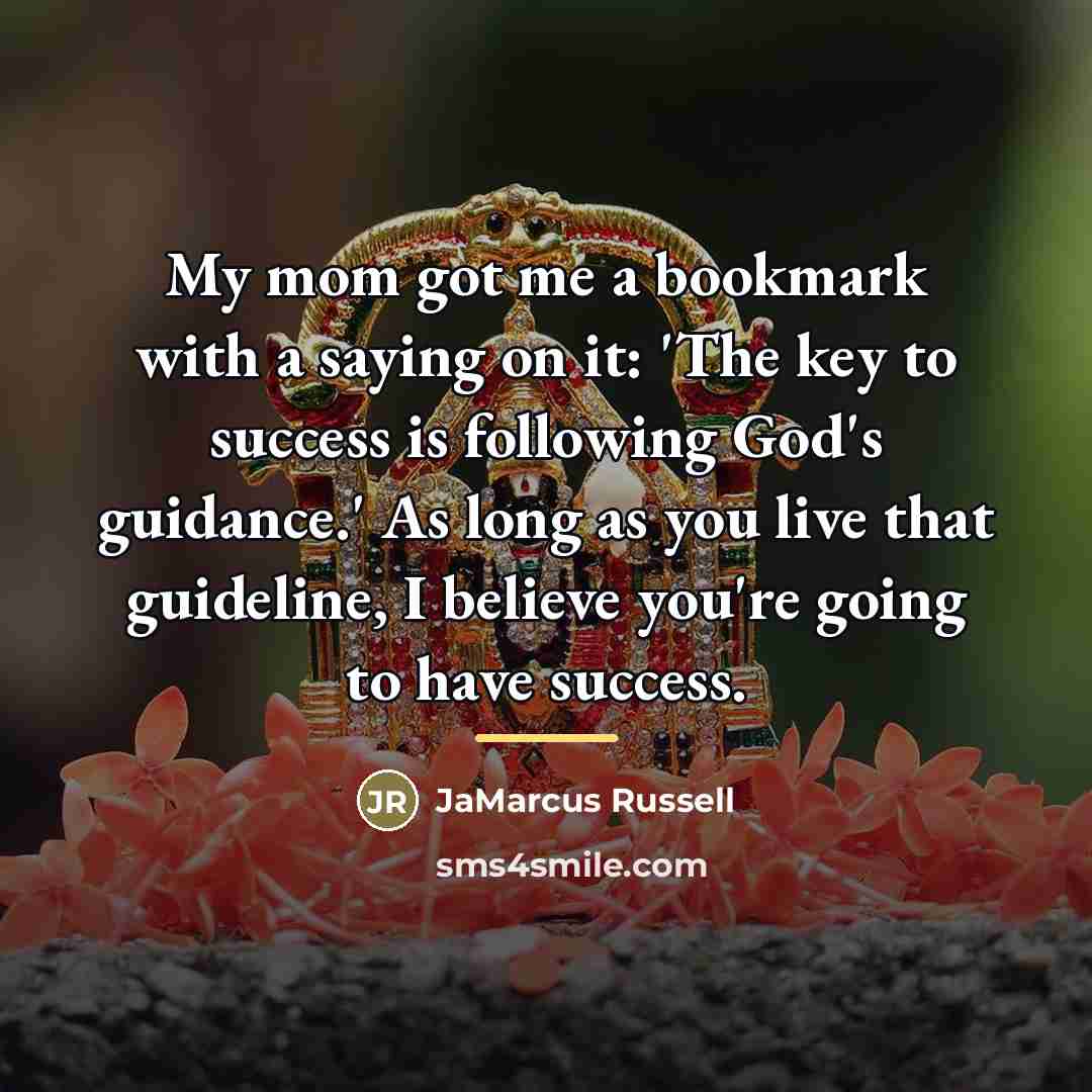 “My mom got me a bookmark with a saying on…” quote by JaMarcus Russell