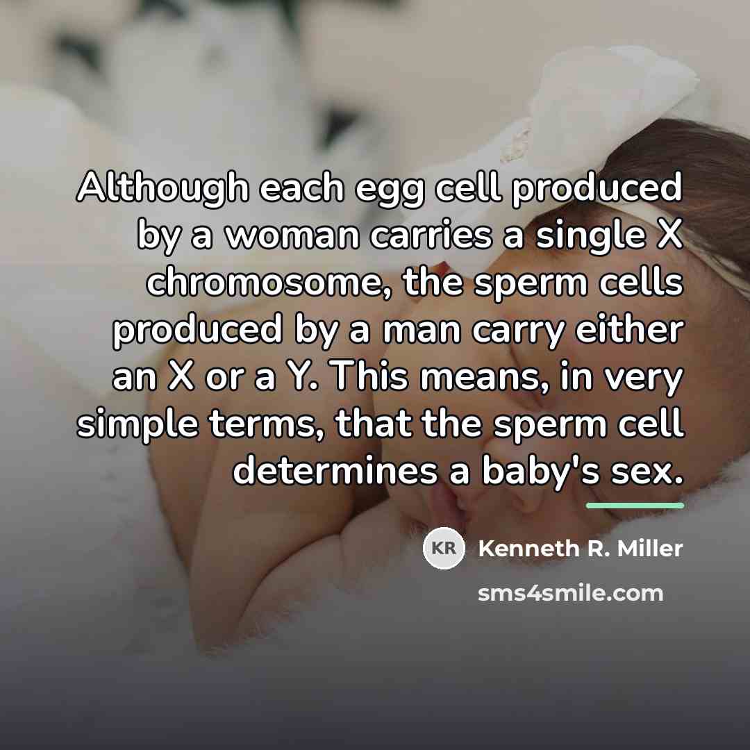 “Although each egg cell produced by a woman carries a…” quote by Kenneth R. Miller