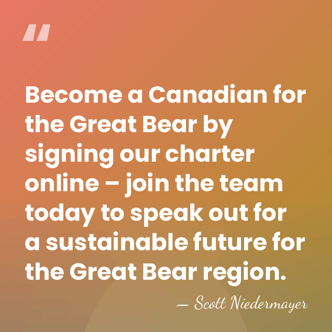 Become a Canadian for the Great Bear by signing our charter online&hellip; - Scott Niedermayer