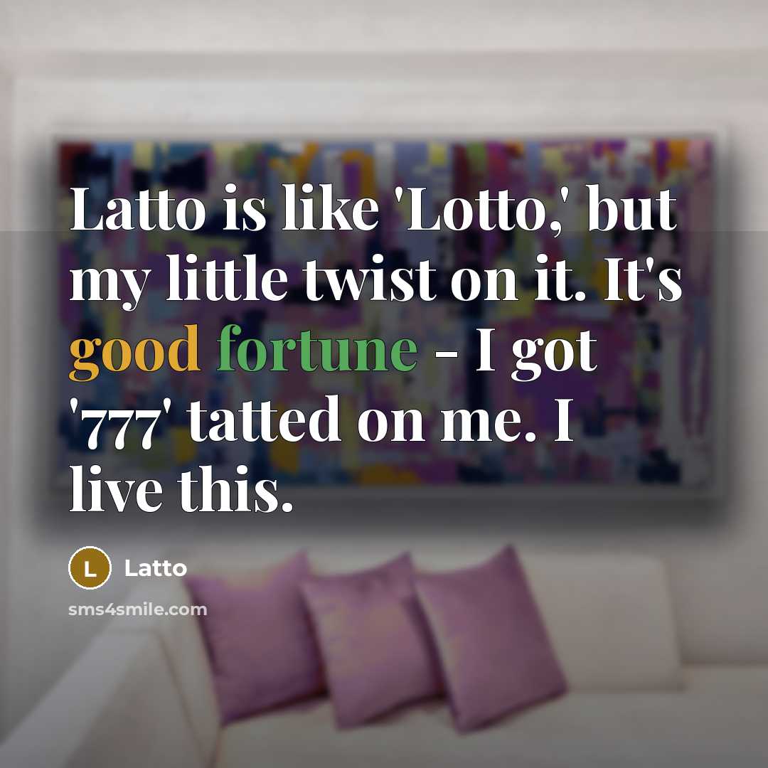 “Latto is like 'Lotto,' but my little twist on it.…” quote by Latto