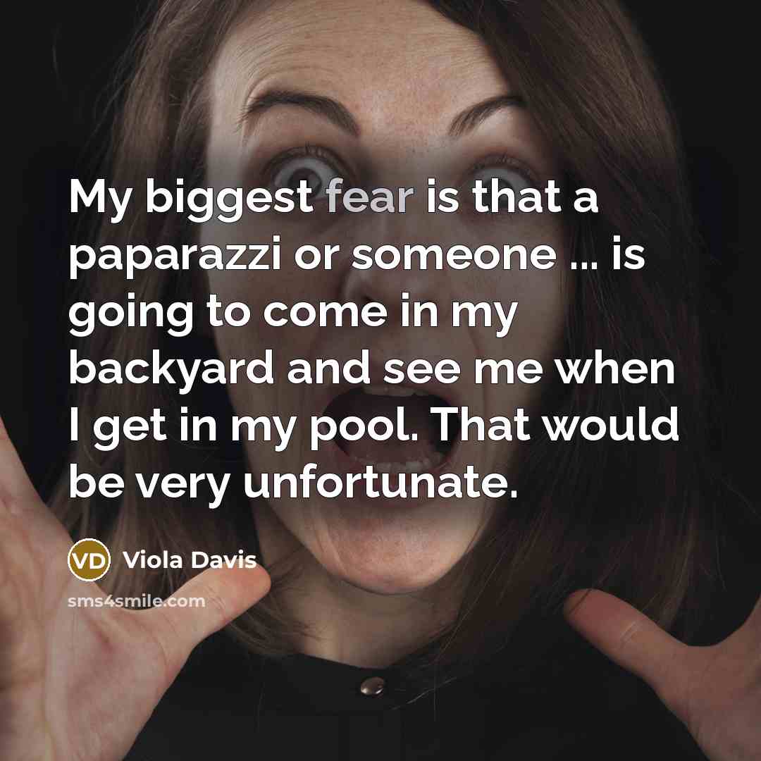“My biggest fear is that a paparazzi or someone ...…” quote by Viola Davis