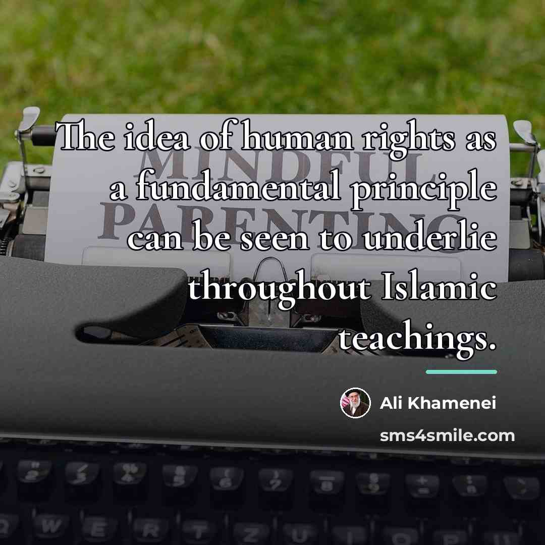 “The idea of human rights as a fundamental principle can…” quote by Ali Khamenei
