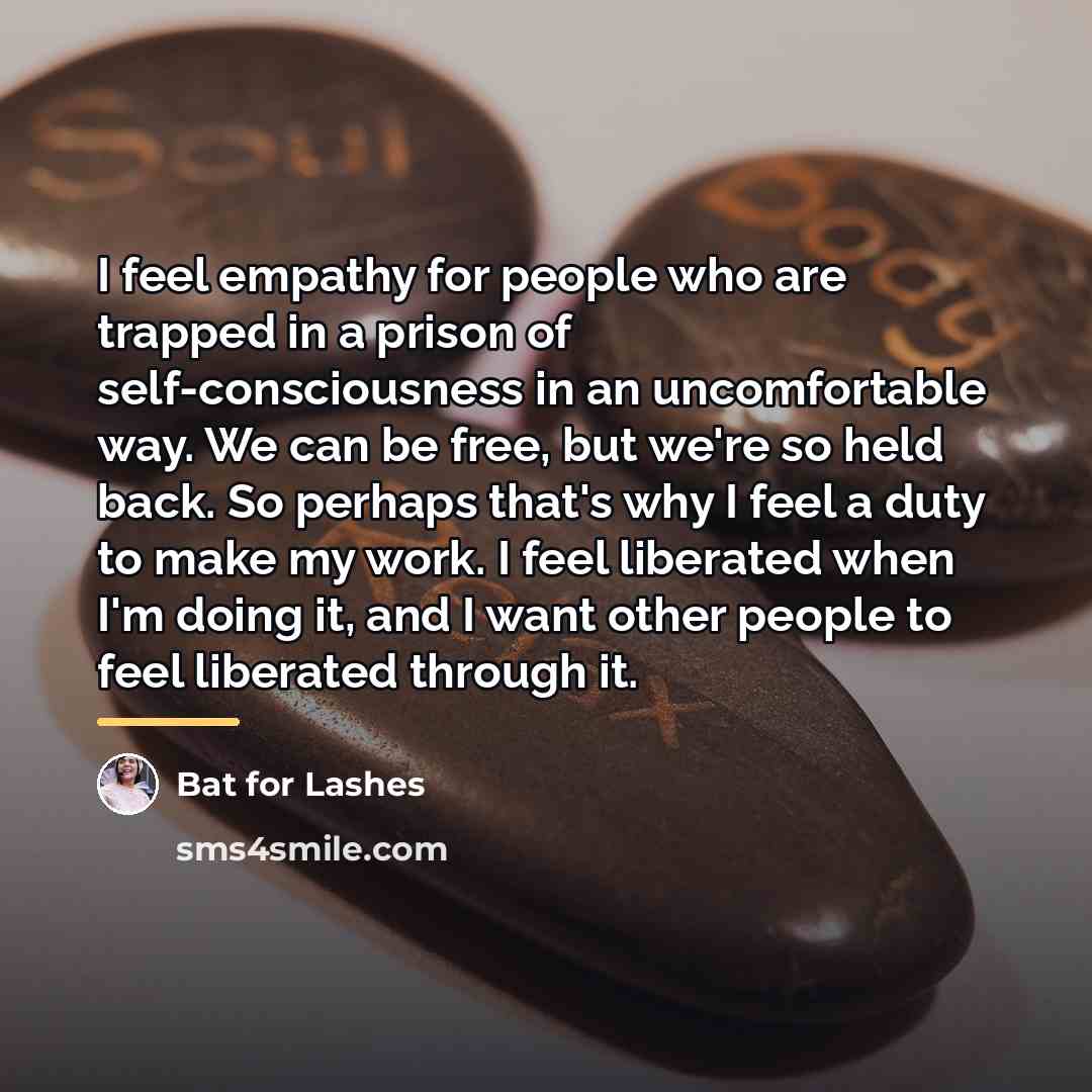 “I feel empathy for people who are trapped in a…” quote by Bat for Lashes