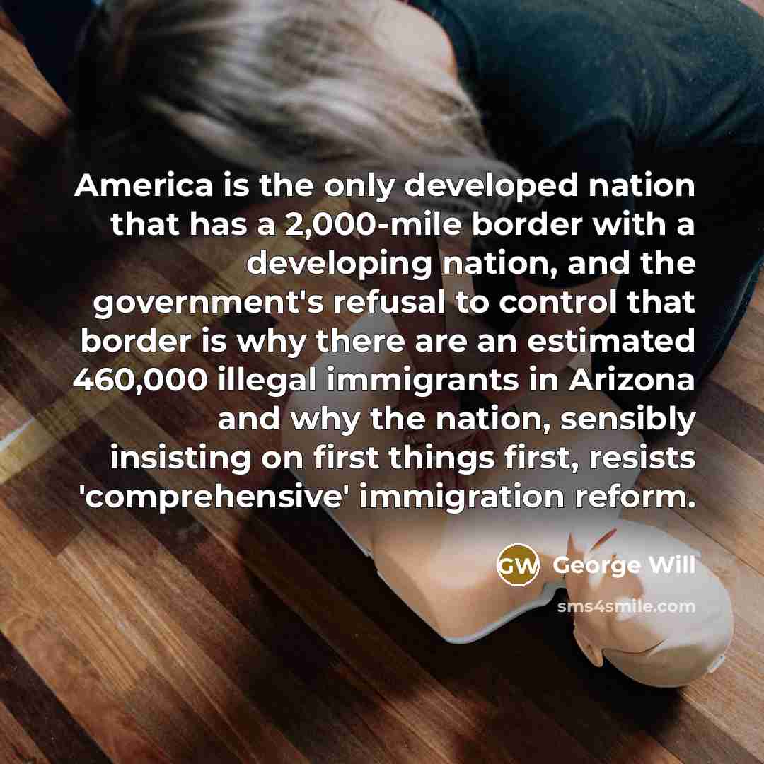 “America is the only developed nation that has a 2,000-mile…” quote by George Will