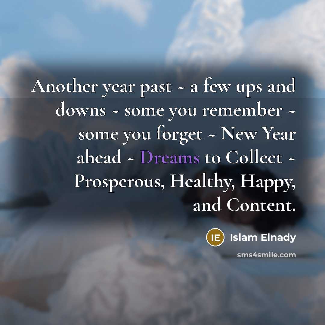 “Another year past ~ a few ups and downs ~…” quote by Islam Elnady