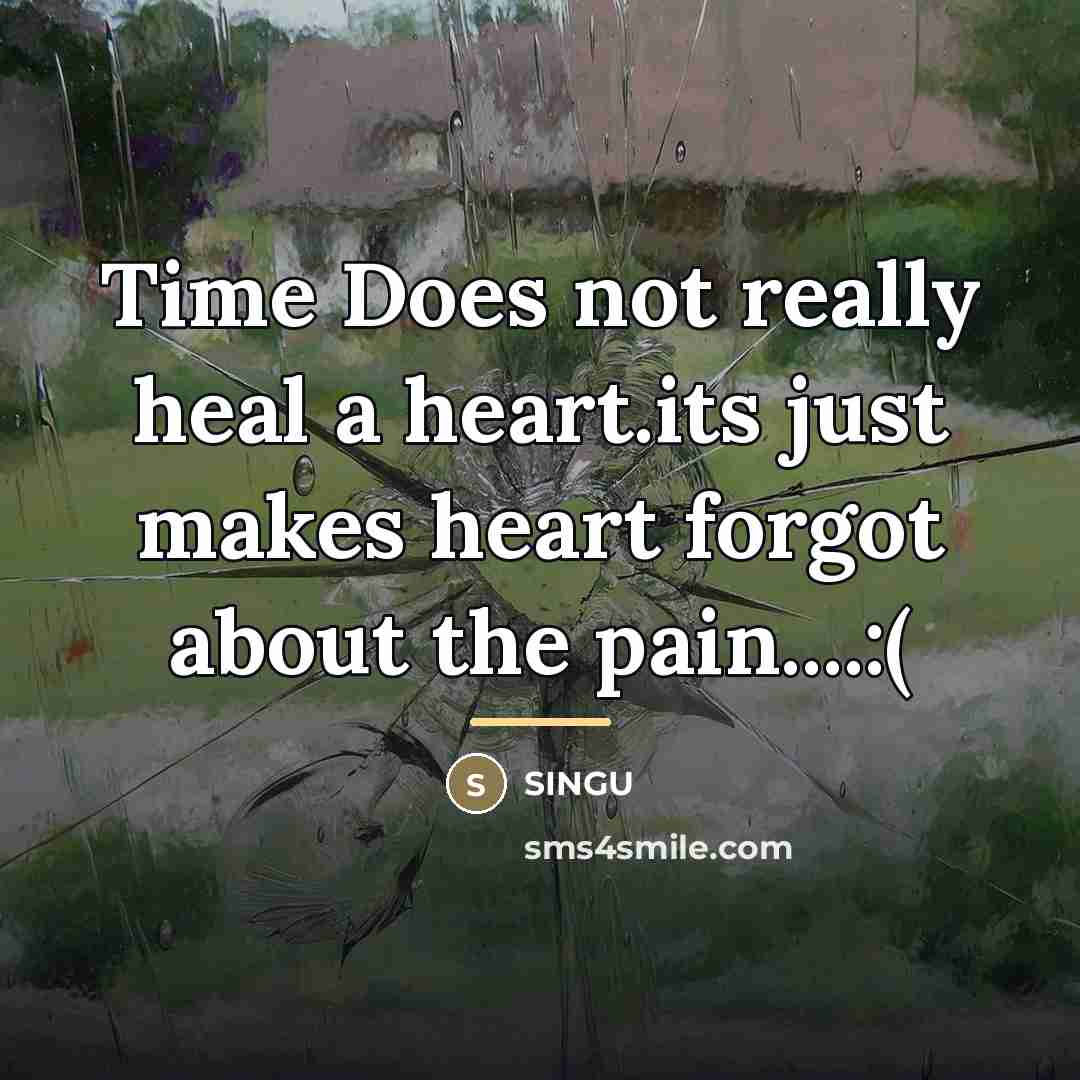 “Time Does not really heal a heart.its just makes heart…” quote by SINGU