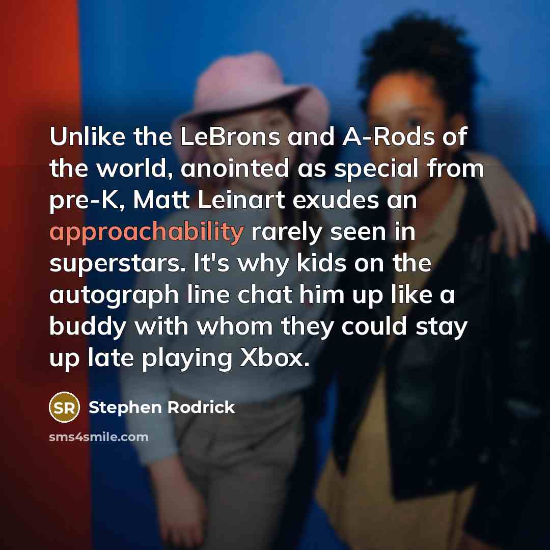 “Unlike the LeBrons and A-Rods of the world, anointed as…” quote by Stephen Rodrick