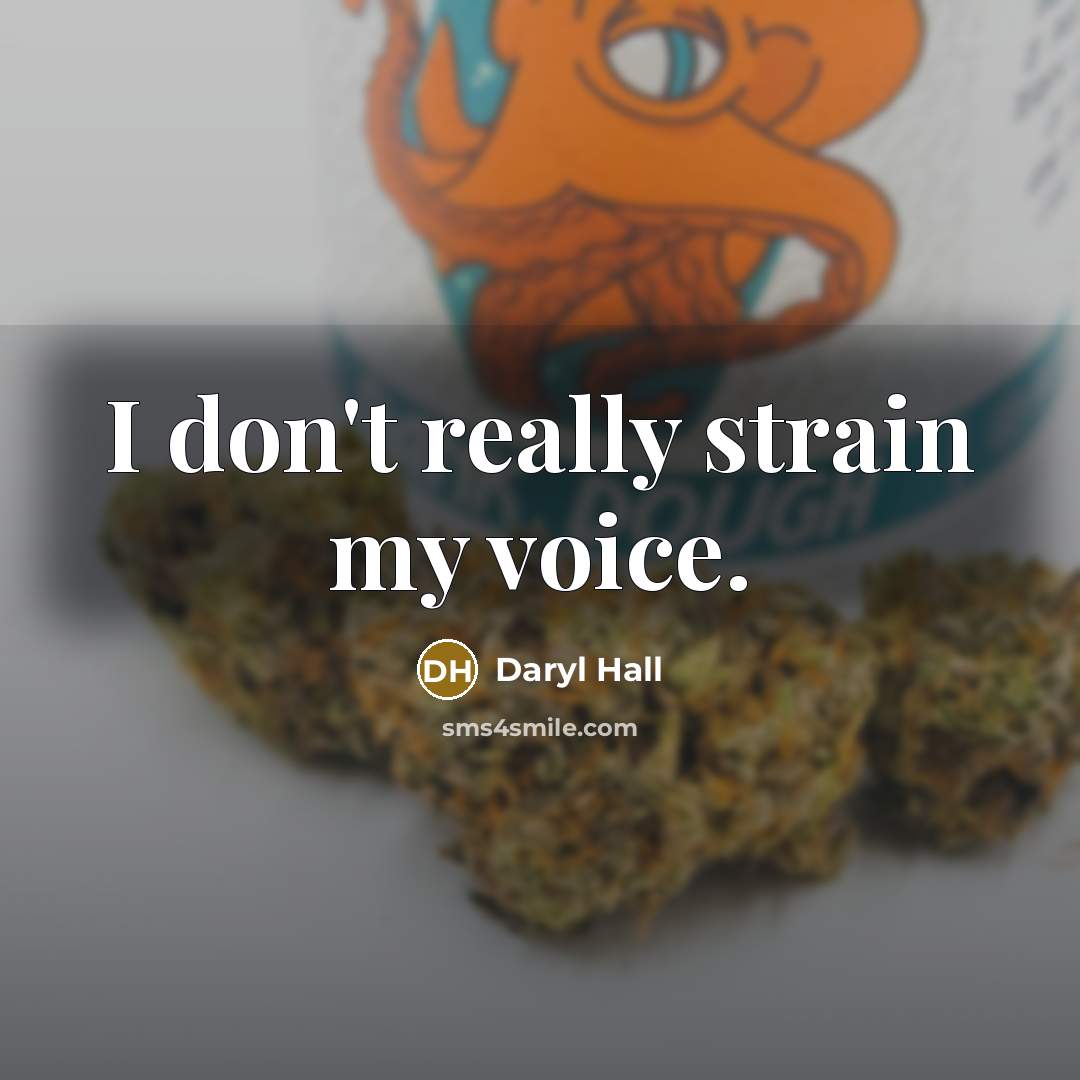 “I don't really strain my voice.…” quote by Daryl Hall