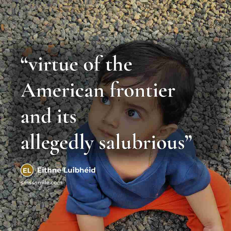 “virtue of the American frontier and its allegedly salubrious” quote by Eithne Luibhéid