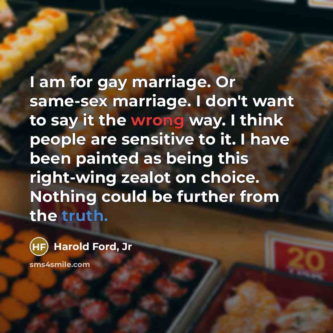 “I am for gay marriage. Or same-sex marriage. I don't…” quote by Harold Ford, Jr