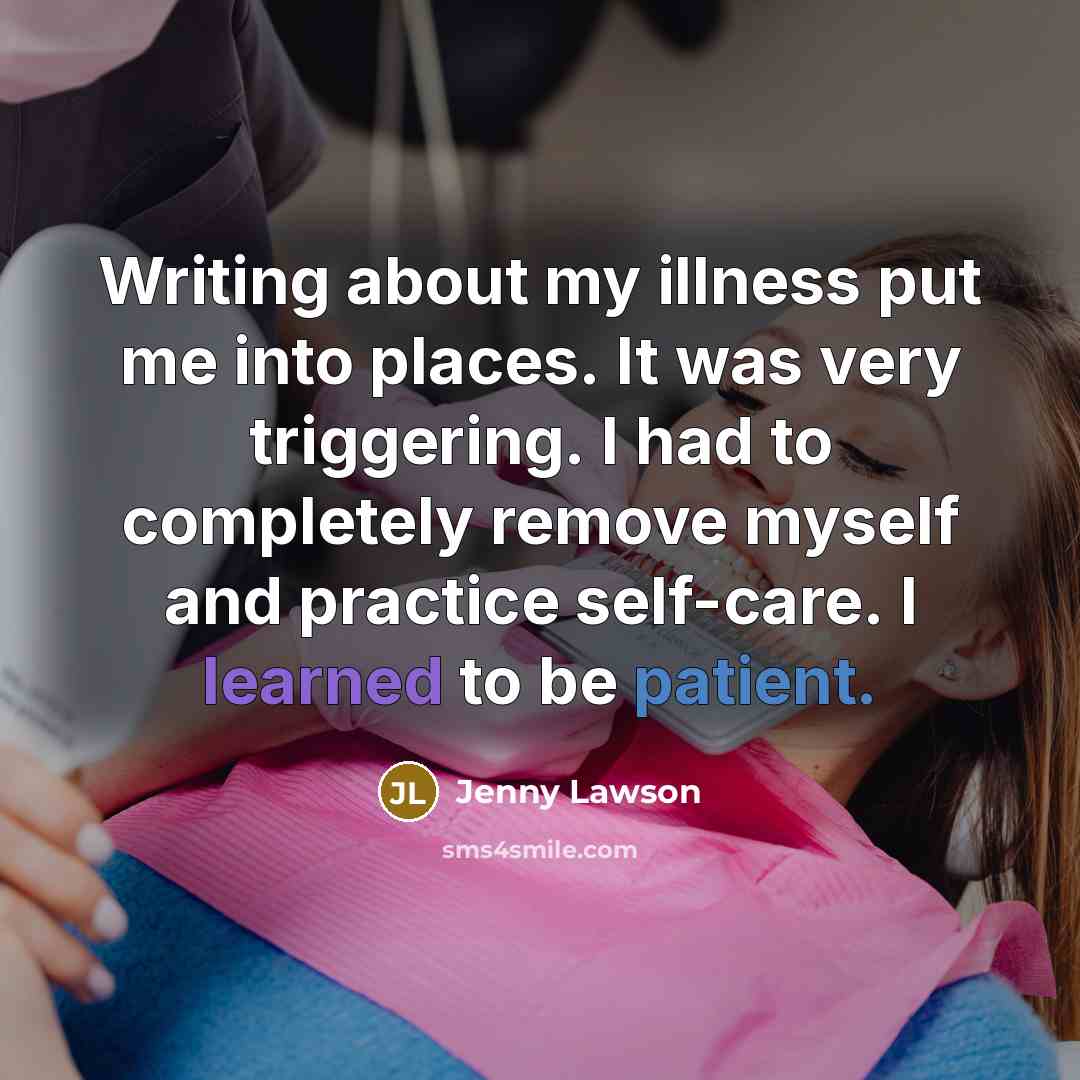 “Writing about my illness put me into places. It was…” quote by Jenny Lawson