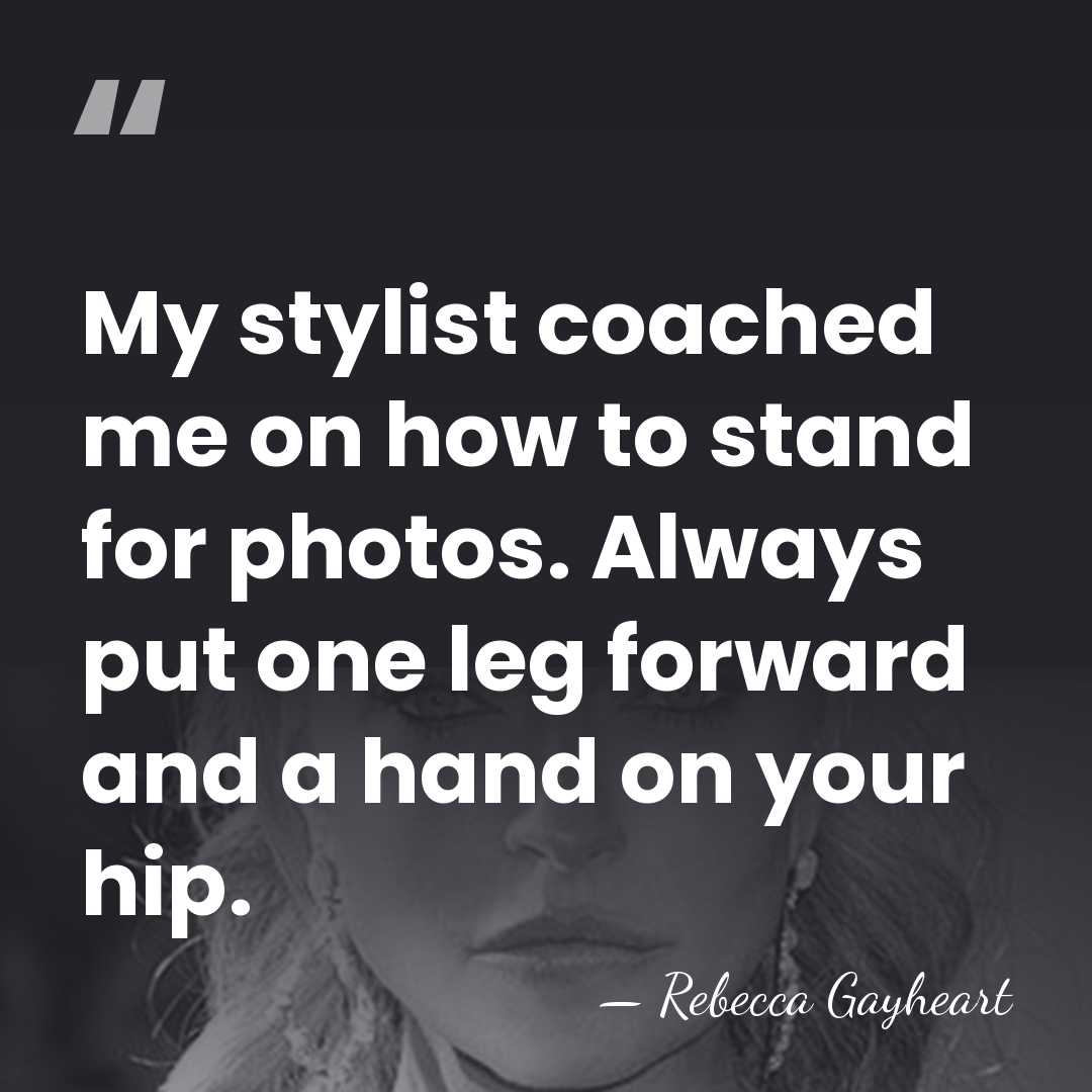My stylist coached me on how to stand for photos. Always put&hellip; - Rebecca Gayheart