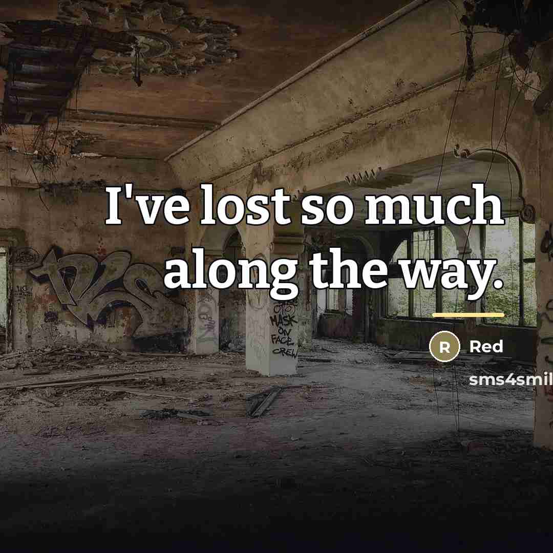 “I've lost so much along the way.…” quote by Red