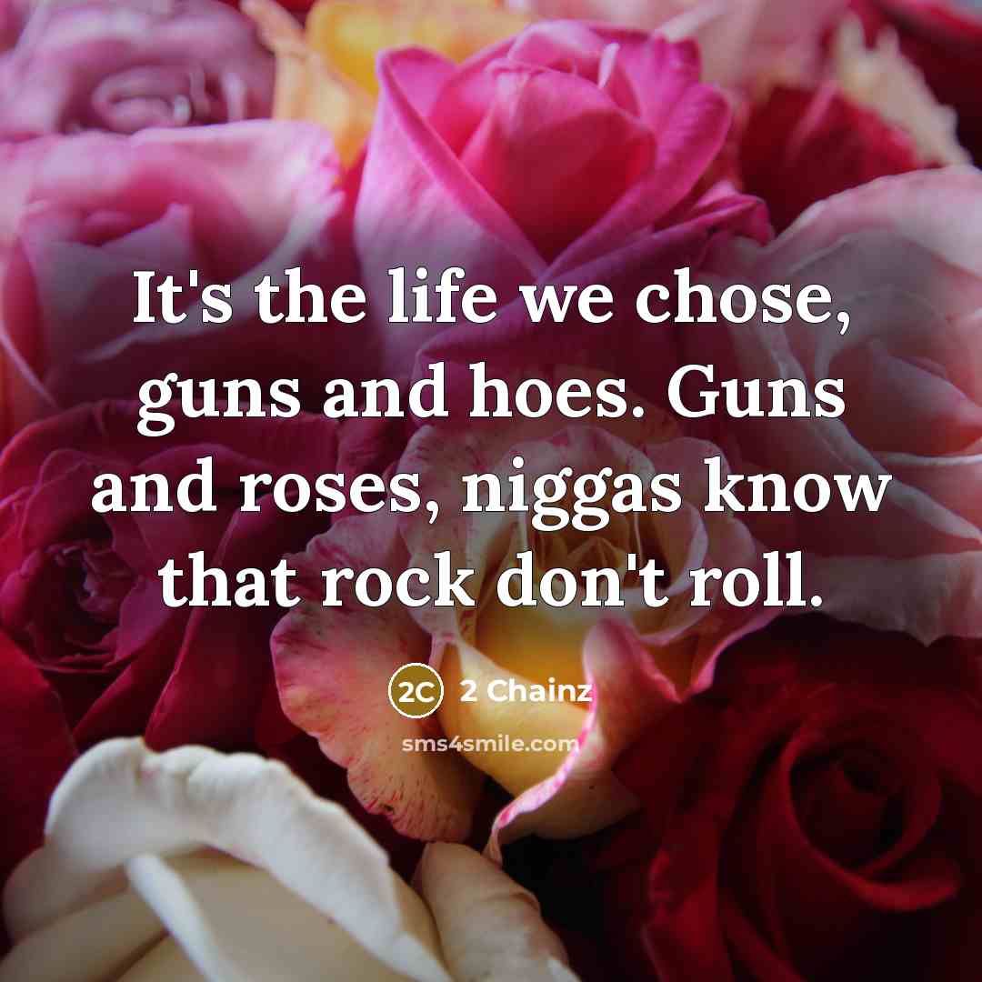 “It's the life we chose, guns and hoes. Guns and…” quote by 2 Chainz