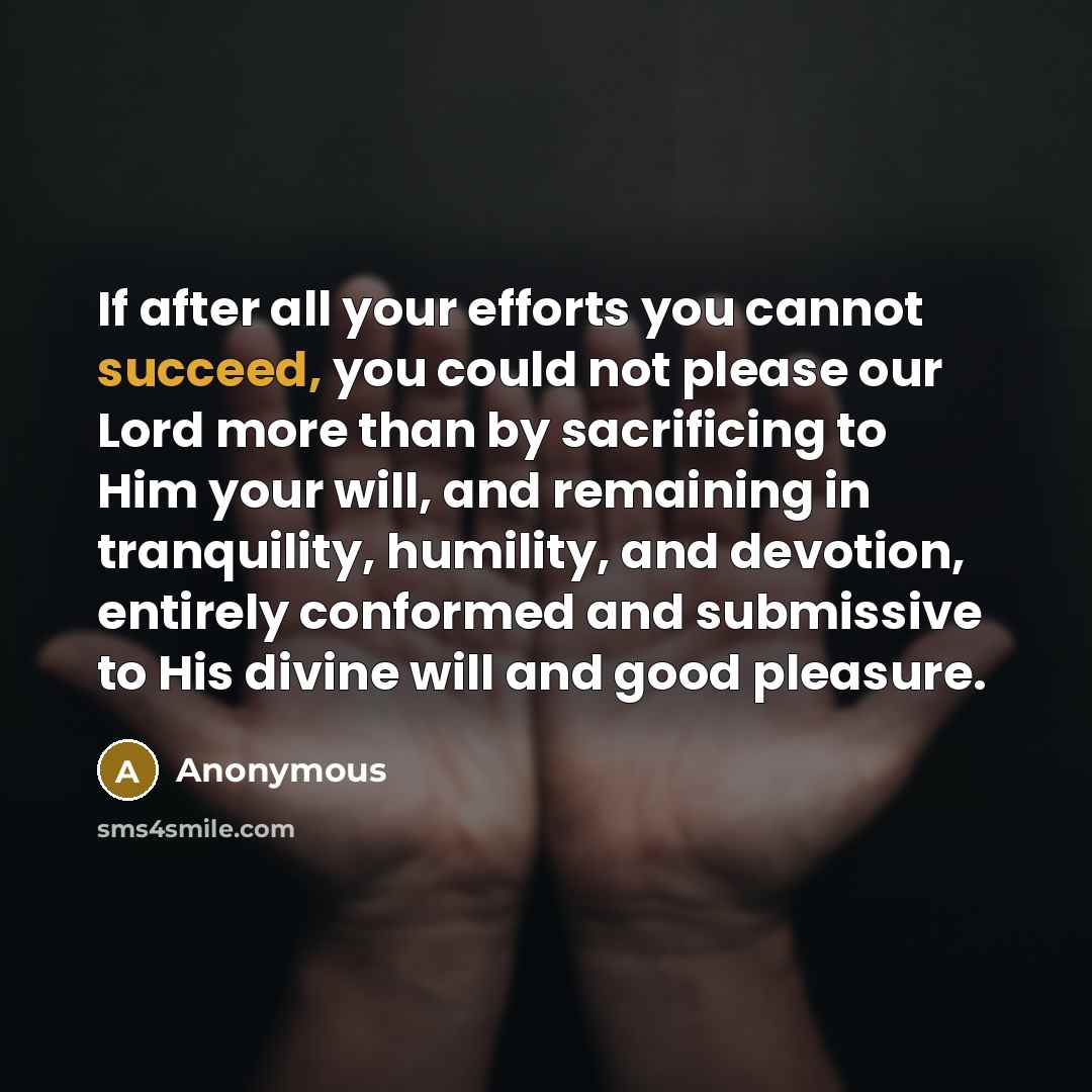 “If after all your efforts you cannot succeed, you could…” quote by Anonymous