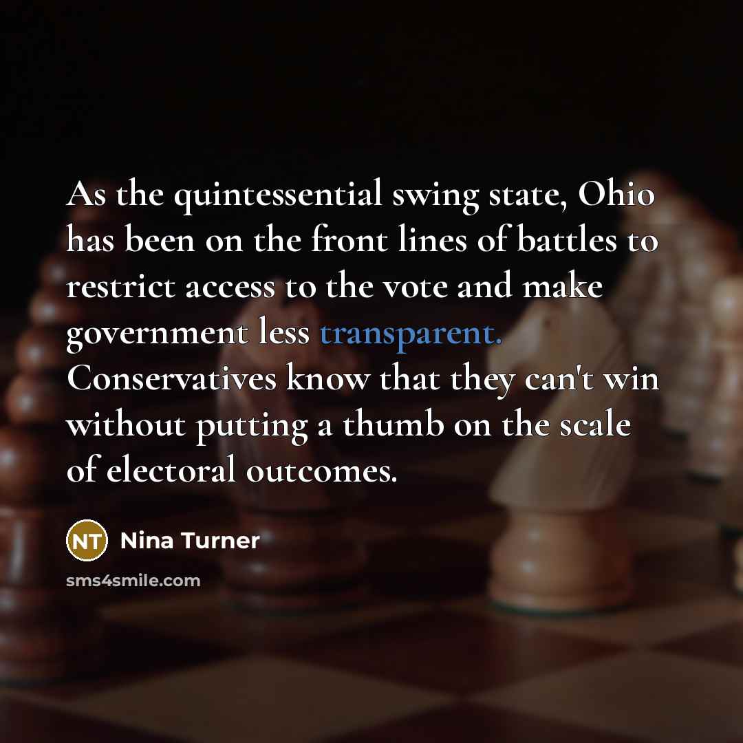 “As the quintessential swing state, Ohio has been on the…” quote by Nina Turner