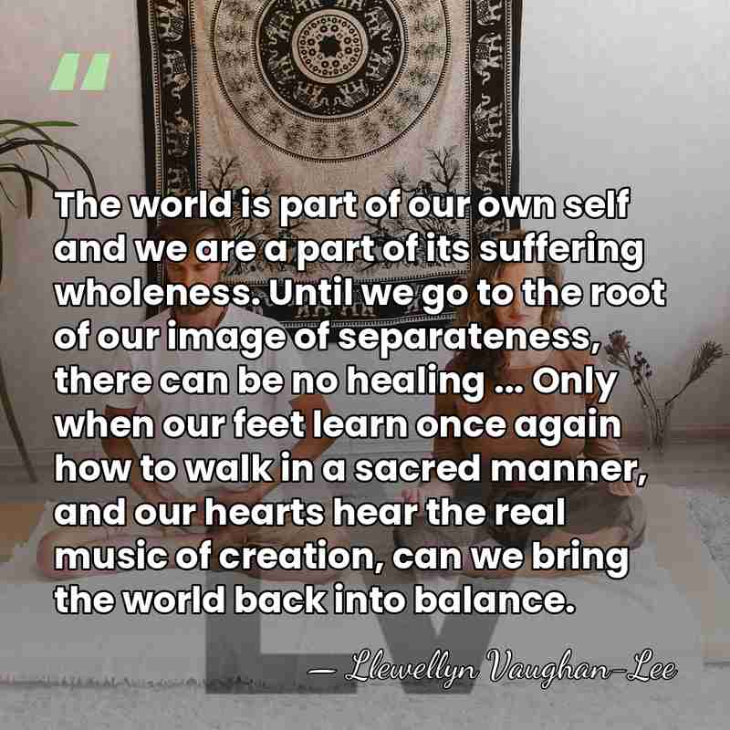 The world is part of our own self and we are a&hellip; - Llewellyn Vaughan-Lee