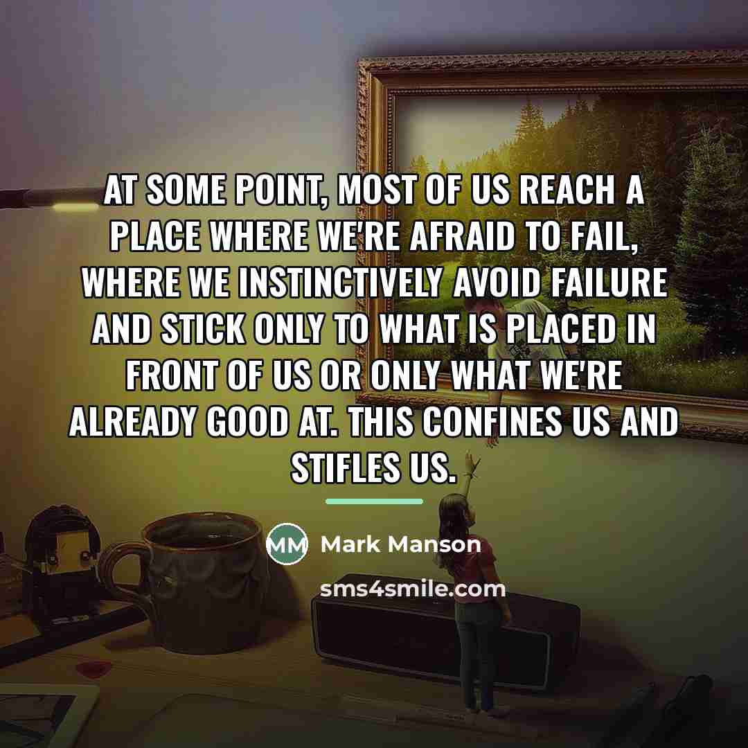 “At some point, most of us reach a place where…” quote by Mark Manson