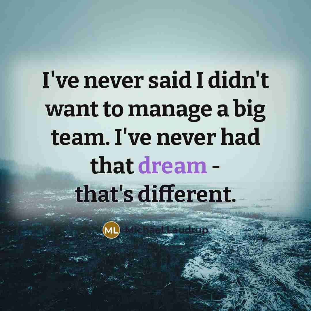 “I've never said I didn't want to manage a big…” quote by Michael Laudrup