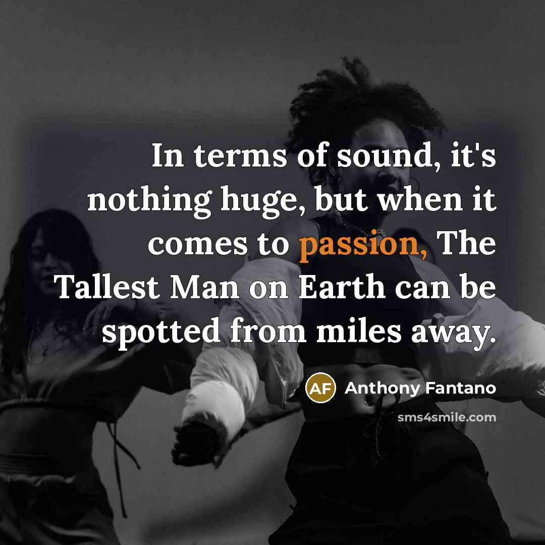 “In terms of sound, it's nothing huge, but when it…” quote by Anthony Fantano