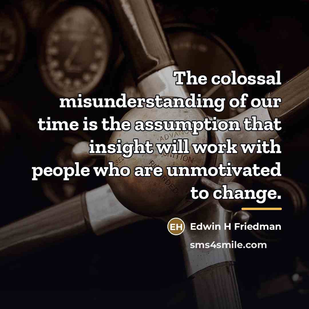 “The colossal misunderstanding of our time is the assumption that…” quote by Edwin H Friedman